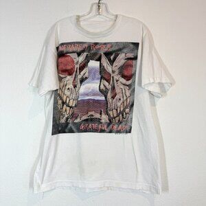 Vintage Grateful Dead T-Shirt 90s Infrared Roses Skull Jerry Garcia Large